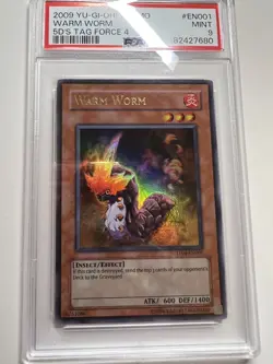 2009 Yugioh Warm Worm TF04-EN001 Ultra Rare PSA 9 Mint - Image 2
