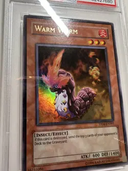 2009 Yugioh Warm Worm TF04-EN001 Ultra Rare PSA 9 Mint - Image 3