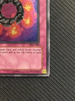 Yugioh Ring of Destruction PGD-000 1st Edition Secret Rare LP Card - Image 4