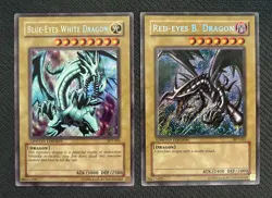 Yugioh Blue-Eyes White Dragon BPT-003 + Red-Eyes B. Dragon BPT-005 Secret Rare - Image 1