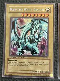 Yugioh Blue-Eyes White Dragon BPT-003 + Red-Eyes B. Dragon BPT-005 Secret Rare - Image 2