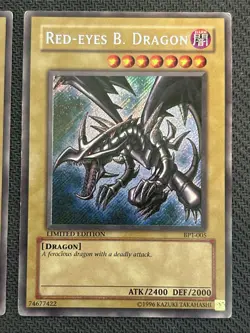 Yugioh Blue-Eyes White Dragon BPT-003 + Red-Eyes B. Dragon BPT-005 Secret Rare - Image 3