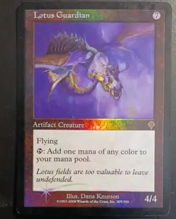 Mtg Lotus Guardian Foil MP/LP Invasion Magic Dragon Creature Card Rare - Image 1