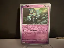 2025 Pokemon TCG Golett 042 S&V Black Bolt Reverse Holo Card NM+ - Image 1