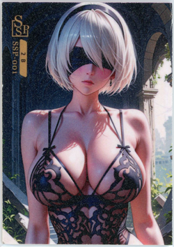 ❤YoRHa No. 2B - Goddess Story Anime Waifu Card - KEY OF MOON & STARS - SSP-001 - Image 1