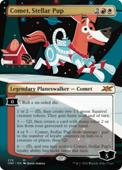 Comet, Stellar Pup (275 Borderless) FOIL Unfinity HEAVILY PLD CARD ABUGames - Image 1
