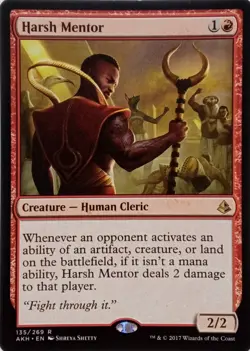 135/269 HARSH MENTOR RARE AMONKHET MTG CARD - Image 1