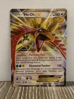 Pokemon Card Ho-Oh EX 92/122 Holo Rare EX BREAKpoint LP - Image 1
