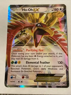 Pokemon Card Ho-Oh EX 92/122 Holo Rare EX BREAKpoint LP - Image 2