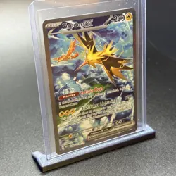 Pokemon TCG SV: Scarlet & Violet 151 Zapdos ex #202/165 w/ FREE Card Stand - Image 2