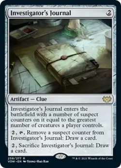 Investigator's Journal FOIL MP #258 Innistrad: Crimson Vow MTG - Image 1