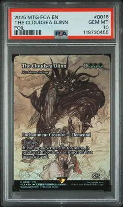 2025 Magic MTG Final Fantasy The Cloudsea Djinn 0016 16 PSA 10 Low Pop 2 - Image 1