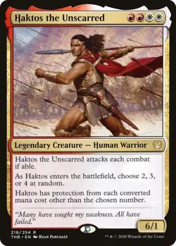 Haktos the Unscarred HP #218 Theros Beyond Death MTG - Image 1