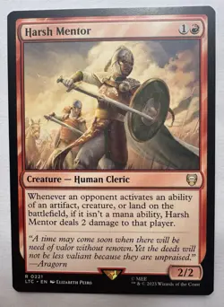 Harsh Mentor #221 (NM) Lord of the Rings LTC Magic MTG - Image 1