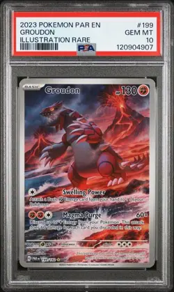 PSA 10 Groudon 199/182 - Paradox Rift Illustration Rare Pokemon TCG GEM MINT - Image 1