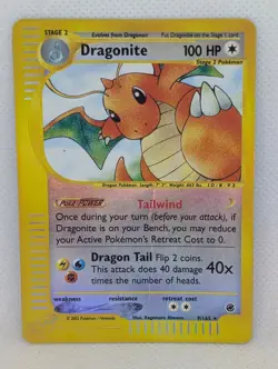 Dragonite 009/165 Expedition Base Set Reverse Holo Rare Pokemon TCG Nintendo - Image 1