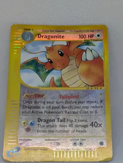Dragonite 043/165 Expedition Base Set Reverse Holo Rare Pokemon TCG Nintendo MP - Image 3