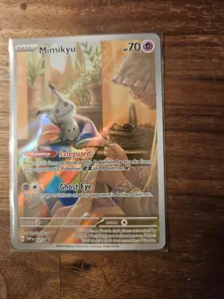 Pokemon Mimikyu SVP 075 Paldean Fates Full Art Holo Black Star Promo NM - Image 1