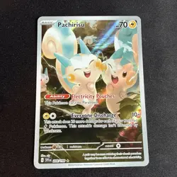 Pokemon Pachirisu 208/198 Scarlet & Violet Illustration Rare Holo NM - Image 1