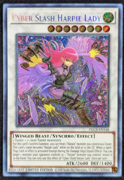 Cyber Slash Harpie Lady Secret Rare Limited Edition Yugioh Card DLCS-EN148 (NM) - Image 1