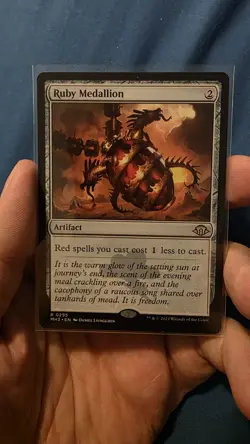 Ruby Medallion Modern Horizons 3 Magic the Gathering Card - Image 1