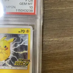 PSA10 Pikachu Promo 126/S-P Pokemon Card Japanese - Image 4