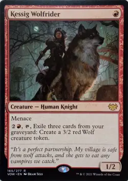 165/277 KESSIG WOLFRIDER RARE INNISTRAD: CRIMSON VOW MTG CARD - Image 1