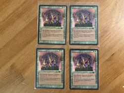Lot of 4 ARGOTHIAN TREEFOLK Green Cards from Antiquities MTG 1994 - Image 1
