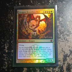 Dragon Broodmother Foil ~ Prerelease Cards [Near Mint][Magic MTG] - Image 1
