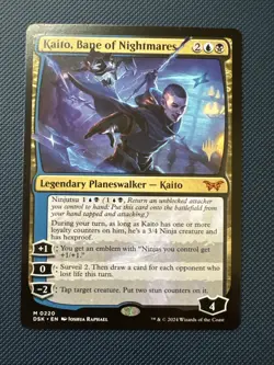 MTG Kaito, Bane of Nightmares - Promo Pack Duskmourn: House of Horror (PPDSK) NM - Image 1