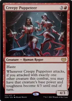 151/277 CREEPY PUPPETEER RARE INNISTRAD: CRIMSON VOW MTG CARD - Image 1