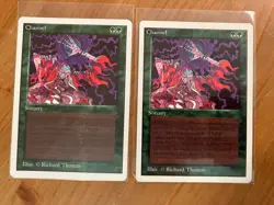 Lot of 2 CHANNEL Green Cards from Unlimited MTG 1993 - Image 1