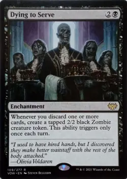 109/277 DYING TO SERVE RARE INNISTRAD: CRIMSON VOW MTG CARD - Image 1