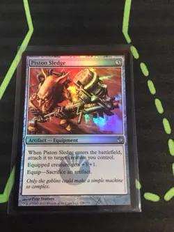 MTG Magic The Gathering Piston Sledge Foil Artifact Equipment Commander - Image 1