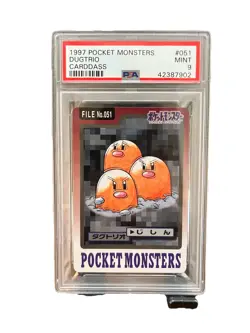 PSA 9 Dugtrio No.051 Pocket Monsters Carddass Bandai 1997 Pokemon Japanese - Image 1