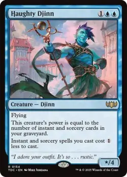 Haughty Djinn - Light Play MTG Commander: Tarkir: Dragonstorm - Image 1