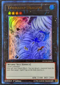 Tornado Dragon 1996 1st Edition Ultra Rare Holo Yugioh DUDE-EN019 (NM) - Image 1