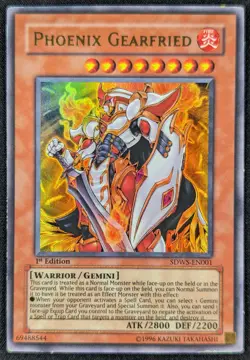 Phoenix Gearfried 1996 1st Edition Ultra Rare Holo Yugioh SDWS-EN001 (NM) - Image 1