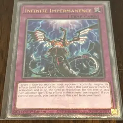 YUGIOH INFINITE IMPERMANENCE QUARTER CENTURY SECRET RARE NM RA01-EN075 - Image 1