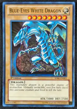 Blue-Eyes White Dragon 1996 1st Edition Ultra Rare Holo Yugioh SDBE-EN001 (NM) - Image 1