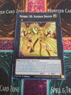 Yugioh Number 100: Numeron Dragon RA01-EN039 Super Rare 1st Edition Near Mint - Image 1