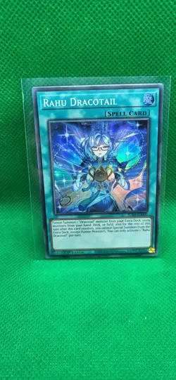 Rahu Dracotail- JUSH-EN009 -YuGiOh TGC -Justice Hunters - NM/M - Image 1