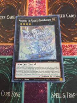 Yugioh Ninaruru, The Magistus Glass Goddess GEIM-EN007 Super Rare 1st Edition NM - Image 1