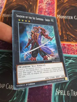 Yugioh Shadow of the Six Samurai - Shien SPWA-EN012 Super Rare 1st Edition NM - Image 2
