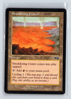 SMOLDERING CRATER - MTG Magic the Gathering Card - Urza's Saga - Common - Image 1