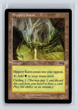 SLIPPERY KARST - MTG Magic the Gathering Card - Urza's Saga - Common - Image 1
