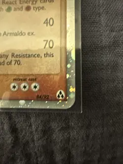 Pokemon TCG Armaldo EX 84/92 Legend Maker Rare Holo Card - Image 2