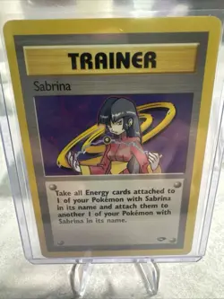 SABRINA TRAINER 110/132 - GYM CHALLENGE - NON HOLO UNLIMITED POKEMON CARD - NM - Image 1