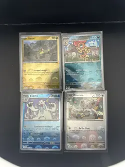 Black Bolt and White Flare Pokeball Reverse Holo Card Lot 4x - Image 1