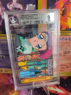 Pokemon Card Japanese Carddass Vending Anime BGS Beckett 9 Jessie Ash Misty - Image 1